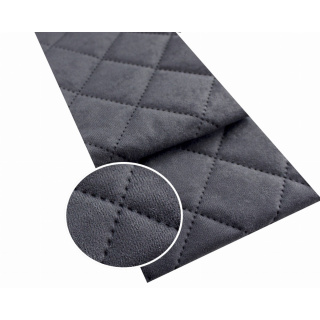 Prošívaná mikrofáze tmavý grafit 150 cm 0,5 mb