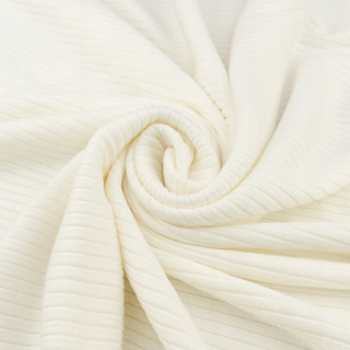 Látka viskózová pletenina ecru proužek 0,5m