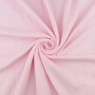 Látka mušelín bavlněný světle růžová 100% bavlna 0,5m