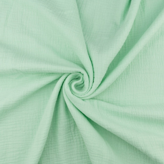 Látka mušelín bavlněný limetková 100% bavlna 0,5m