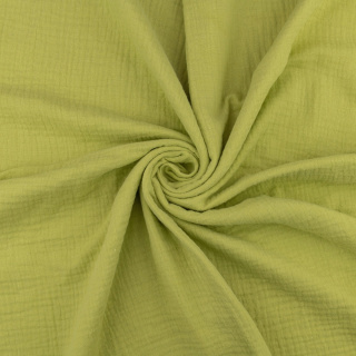 Látka mušelín bavlněný olivová 100% bavlna 0,5m