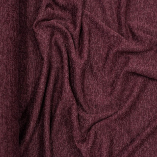 Látka pletenina bordó melír měkká elastická 0,5m