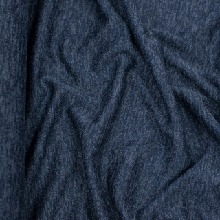 Látka pletenina námořnická modrá melír elastická 0,5m