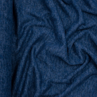 Látka pletenina safírový melír elastická 0,5m