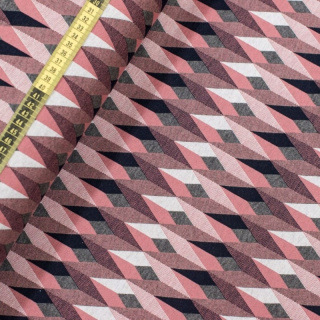 Látka podzimní pletenina kosočtverce vzor 0,5m