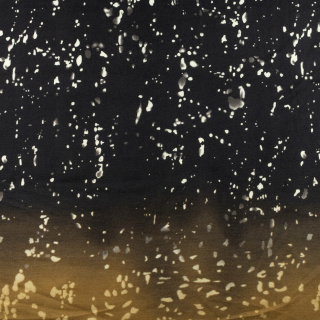 Látka svetrová pletenina hnědá puntíky vzor 0,5m