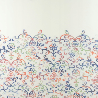 Látka Jersey ITY barevné květy bordura pletenina 0,5m