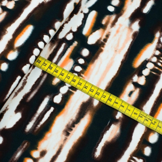 Látka Jersey ITY hnědá hladká vzor pletenina 0,5m