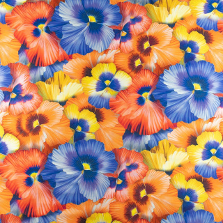 Látka Jersey ITY Kimo květinový vzor pletenina 0,5m