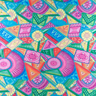 Látka Jersey ITY Kimo orientální vzor pletenina 0,5m