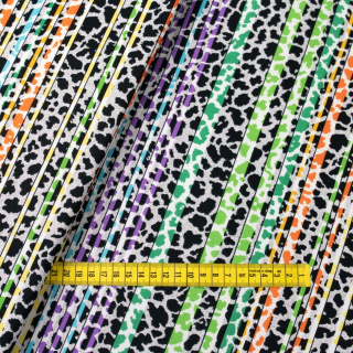 Látka Jersey ITY barevná leopardí pletenina 0,5m