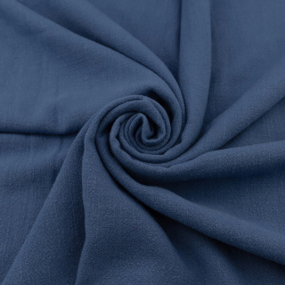 Látka len Palermo šedo-modrá lněná 0,5m