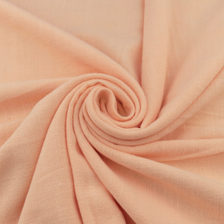 Látka len Palermo světlá lososová lněná 0,5m