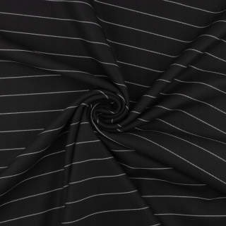 Látka kostýmová černá pruhy na šití 0,5m