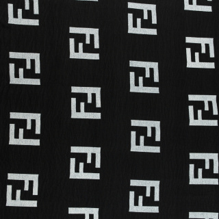 Látka American krep černá italský vzor 0,5m