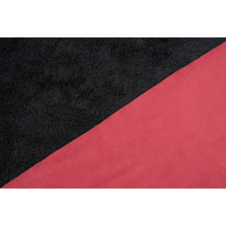 Látka semiš červená zateplená bez vzoru 0,5m