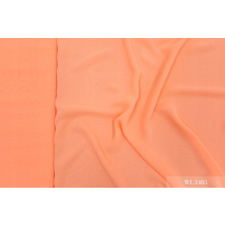 Látka šifón broskvová hladká bez vzoru 0,5m