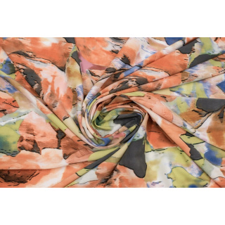 Látka Silki prodyšná barevné květiny vzor 0,5m