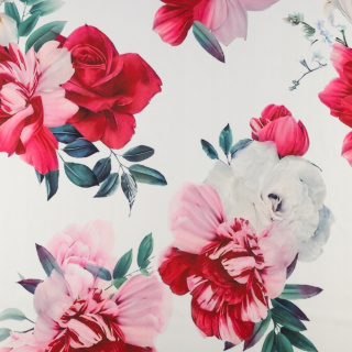 Látka Barbie Marchiano krémová hladká květinový vzor 0,5m