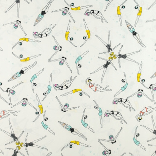 Látka Silki bílá synchronizované plavkyně vzor 0,5m