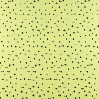 Látka Silki světle žlutá palmy vzor 0,5m