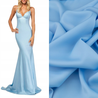 Látka na večerní šaty světle modrá hladká 0,5m