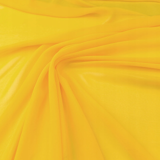 Látka šifón žlutá hladká bez vzoru 0,5m