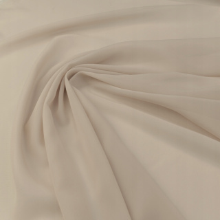 Látka šifón béžová hladká bez vzoru 0,5m
