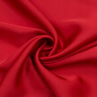 Látka šifón hedvábný červený hladký bez vzoru 0,5m