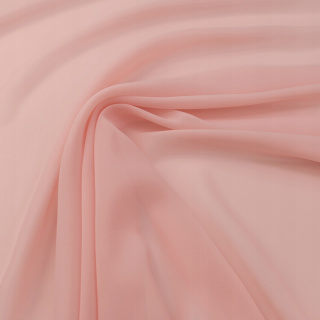 Látka šifón broskvová hladká bez vzoru 0,5m