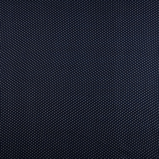 Látka šifón krešovaný námořnická modrá puntíky vzor 0,5m