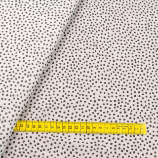 Látka šifón bílá hladká puntíky vzor 0,5m
