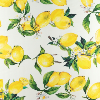 Látka šifón hedvábný žlutý hladký citronový vzor 0,5m