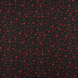 Látka šifón krešovaný červená hladká puntíky 0,5m