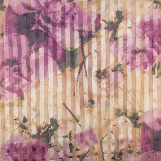 Látka šifón béžová zlatá nit pruhy 0,5m