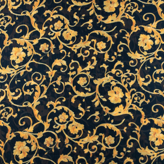 Látka šifón černá hladká italský vzor 0,5m