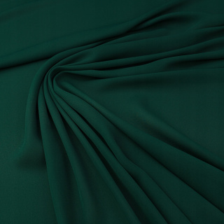 Látka šifón lahvově zelená hladká bez vzoru 0,5m