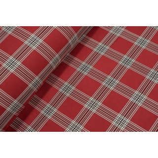 Látka káro červená kostka vzor 0,5m