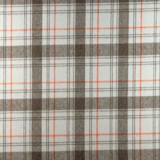 Látka vlněná hnědá ecru kostkovaný vzor 0,5m