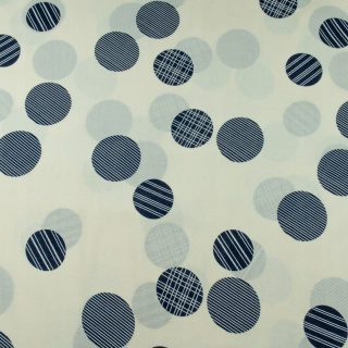 Látka viskózová krémová puntíky 100% viskóza 0,5m