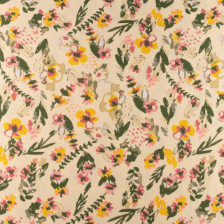 Látka viskózová broskvová květy 100% viskóza 0,5m