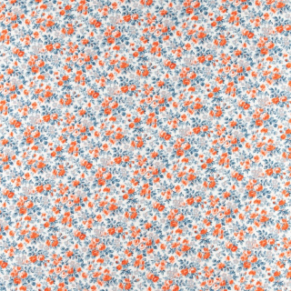 Látka viskózová bílá květy 100% viskóza 0,5m