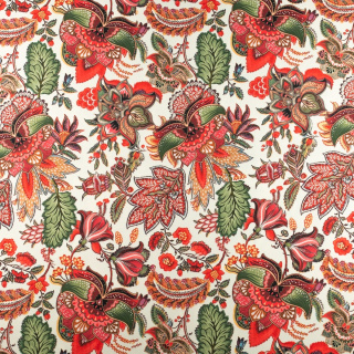 Látka viskóza twill hladká barevné květy vzor 0,5m