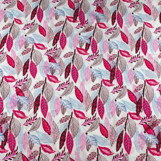 Látka viskózová růžové květy 100% viskóza 0,5m