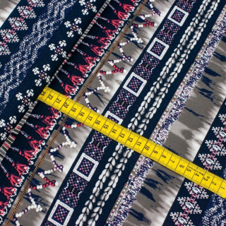 Látka viskózová pletenina námořnická modrá měkká vzor 0,5m