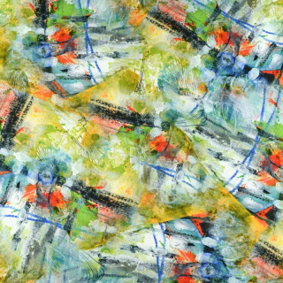 Látka viskózová umělecký vzor 100% viskóza 0,5m