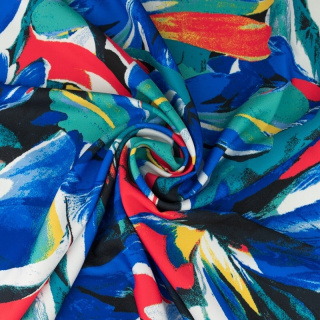 Látka viskóza twill modrá hladká vzor 0,5m