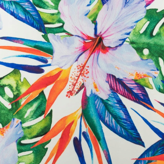 Látka viskóza twill hladká strelície květ vzor 0,5m