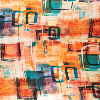 Látka viskóza twill oranžová hladká roztíraný 0,5m