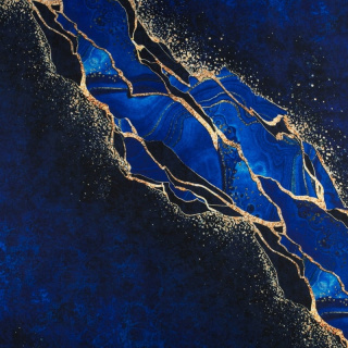 Látka viskóza twill modrá hladká vzor 0,5m